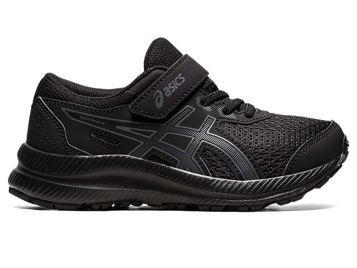 Kids' Asics CONTEND 8 Running Shoes Black / Grey | Israel-4751036
