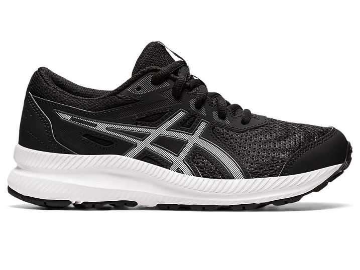 Kids' Asics CONTEND 8 Running Shoes Black / White | Israel-6158904