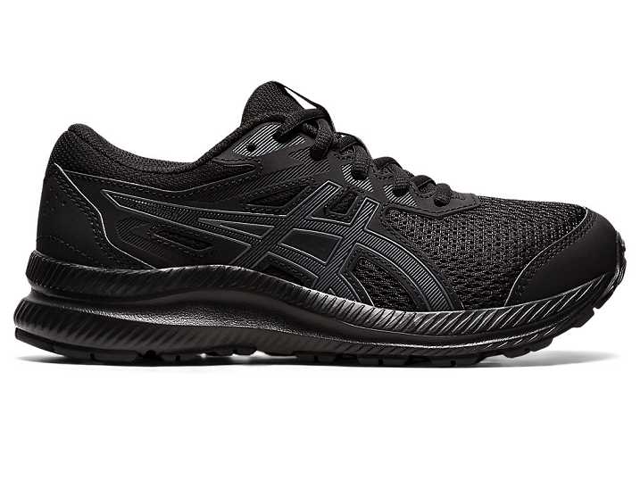Kids' Asics CONTEND 8 Running Shoes Black / Grey | Israel-9142056