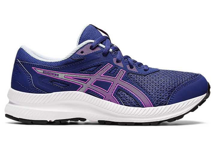 Kids' Asics CONTEND 8 Running Shoes Blue / Purple | Israel-5914063