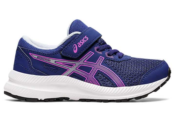 Kids' Asics CONTEND 8 Running Shoes Blue / Purple | Israel-7490681