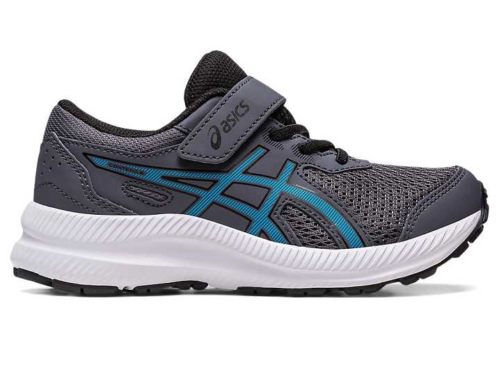 Kids' Asics CONTEND 8 Running Shoes Grey / Blue | Israel-0196543