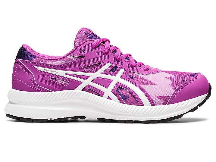 Kids' Asics CONTEND 8 Running Shoes Purple / White | Israel-3105842