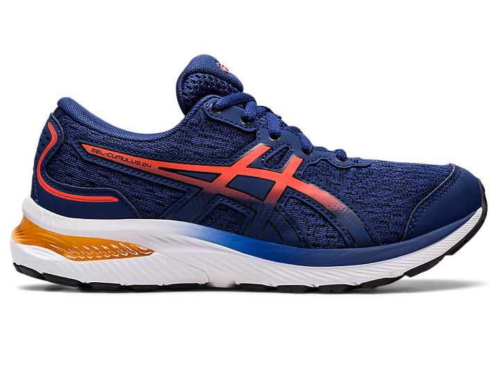 Kids' Asics GEL-CUMULUS 24 Running Shoes Pink | Israel-4382176