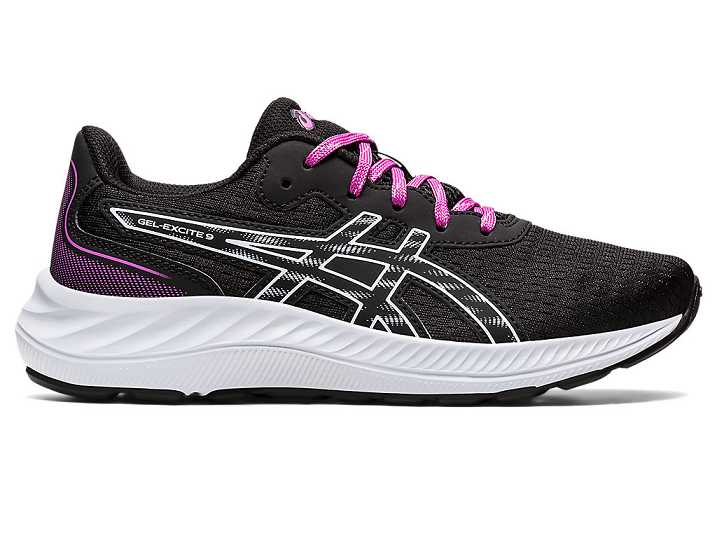 Kids' Asics GEL-EXCITE 9 Running Shoes Black | Israel-1258436