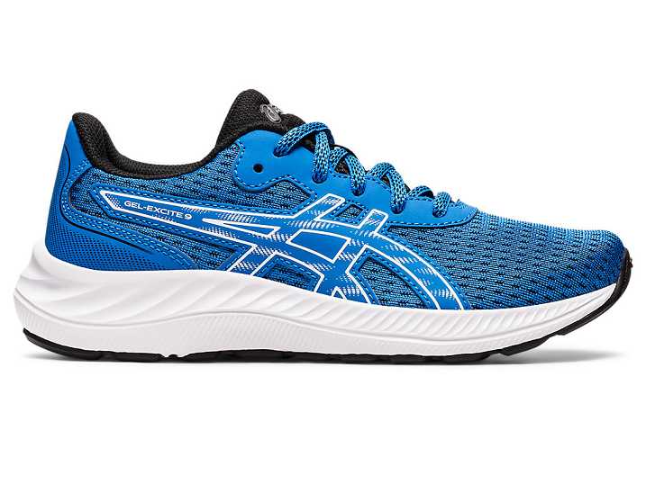 Kids' Asics GEL-EXCITE 9 Running Shoes Blue / White | Israel-2053846