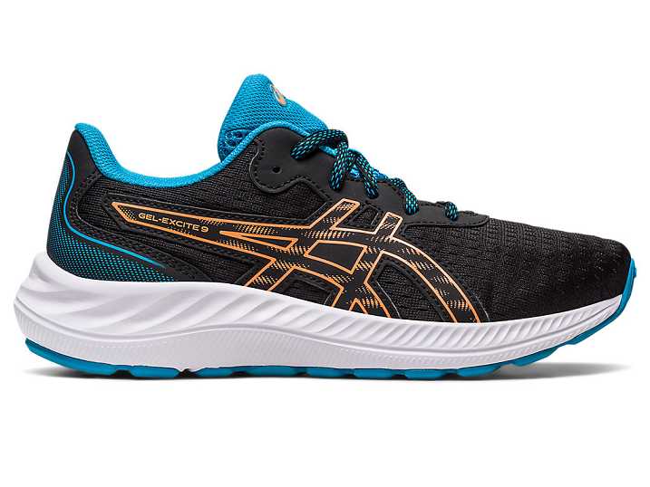 Kids' Asics GEL-EXCITE 9 Running Shoes Black / Orange | Israel-3496701