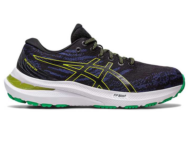 Kids' Asics GEL-KAYANO 29 Running Shoes Black / Light Green | Israel-4178302
