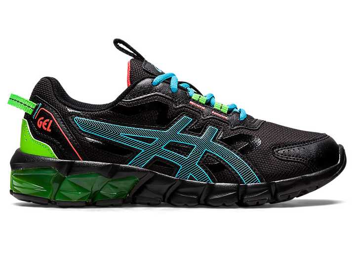 Kids' Asics GEL-QUANTUM 90 3 Sneakers Black / Light Turquoise | Israel-4210356