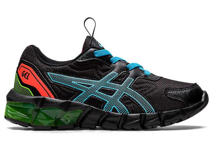Kids' Asics GEL-QUANTUM 90 3 Sneakers Black / Light Turquoise | Israel-8695174