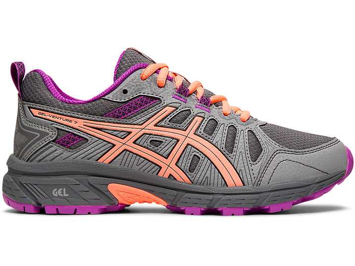 Kids' Asics GEL-VENTURE 7 Running Shoes Black | Israel-9350826