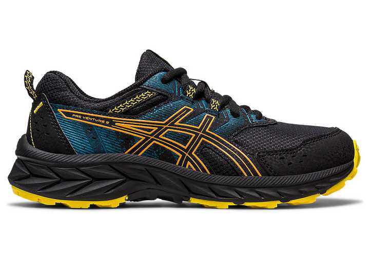 Kids' Asics GEL-VENTURE 9 Running Shoes Black / Beige | Israel-4312689