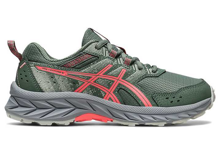 Kids' Asics GEL-VENTURE 9 Running Shoes Dark Green | Israel-6352187