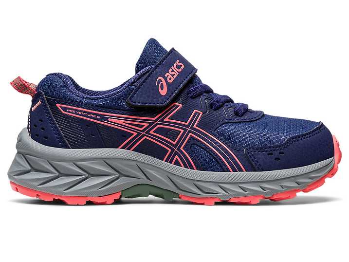 Kids' Asics GEL-VENTURE 9 Running Shoes Blue | Israel-6417320