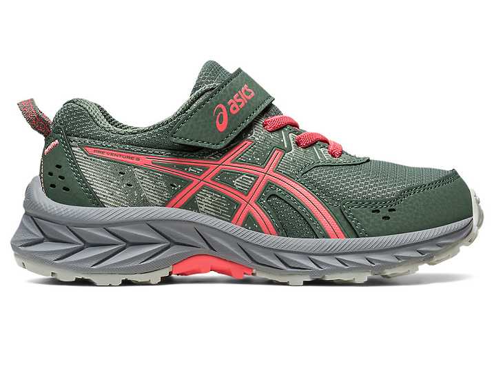 Kids' Asics GEL-VENTURE 9 Running Shoes Dark Green | Israel-8129365