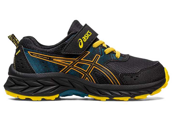 Kids' Asics GEL-VENTURE 9 Running Shoes Black / Beige | Israel-8243617