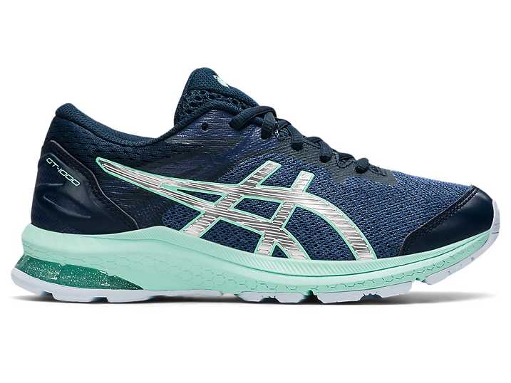 Kids' Asics GT-1000 10 Running Shoes Blue / Silver | Israel-1690832