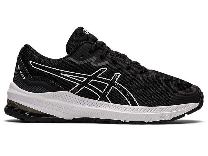 Kids' Asics GT-1000 11 Running Shoes Black / White | Israel-4158093