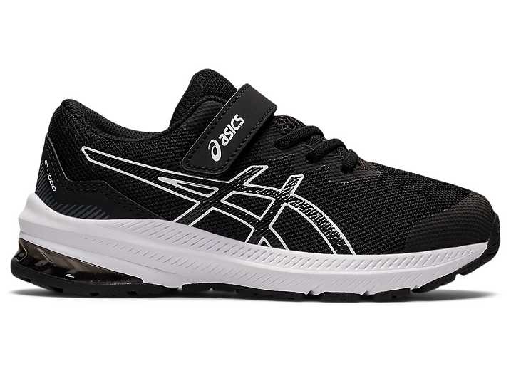 Kids' Asics GT-1000 11 Running Shoes Black / White | Israel-5938201