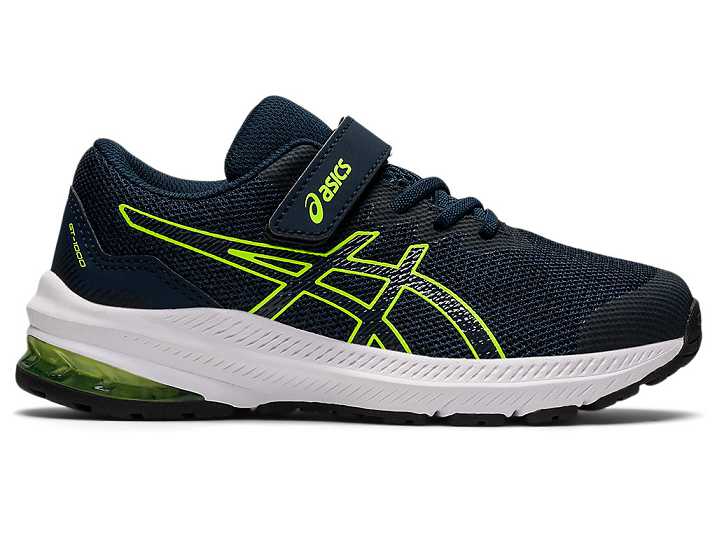 Kids' Asics GT-1000 11 Running Shoes Blue / Green | Israel-5863094