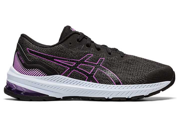 Kids' Asics GT-1000 11 Running Shoes Deep Grey / Purple | Israel-0427138