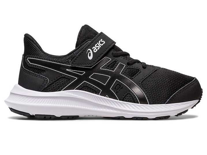 Kids' Asics JOLT 4 Running Shoes Black / White | Israel-3179468