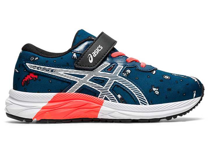 Kids' Asics PRE EXCITE 7 Running Shoes Blue / White | Israel-9702654