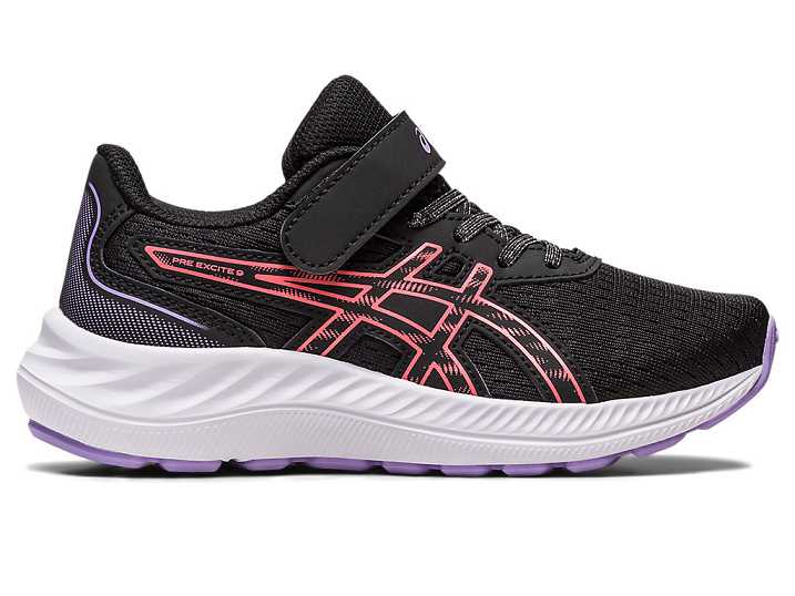 Kids' Asics PRE EXCITE 9 Running Shoes Black | Israel-9502147