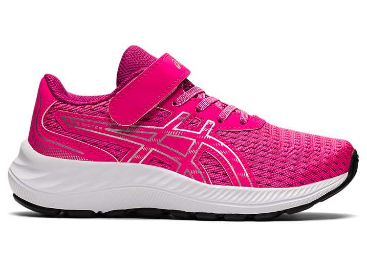 Kids' Asics PRE EXCITE 9 Running Shoes Pink / Silver | Israel-3016572