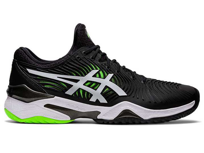 Men's Asics COURT FF 2 Tennis Shoes Black / Green | Israel-6420915