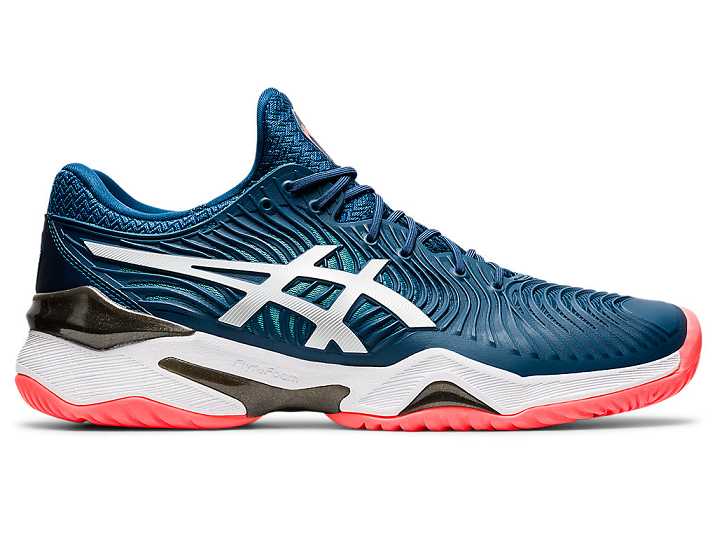 Men's Asics COURT FF 2 Tennis Shoes Blue / White | Israel-8927463