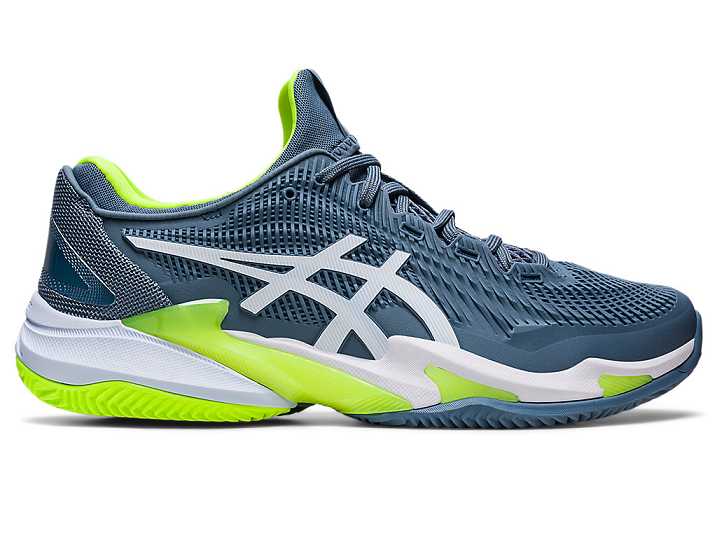 Men's Asics COURT FF 3 CLAY Tennis Shoes Grey Blue / White | Israel-9208456