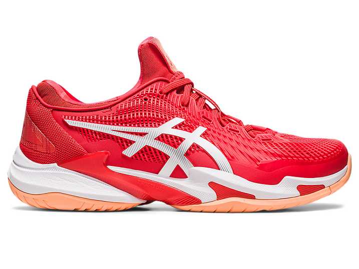 Men's Asics COURT FF 3 NOVAK Tennis Shoes Red / White | Israel-8762159