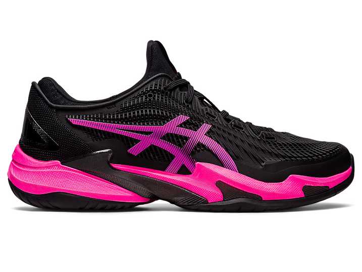 Men's Asics COURT FF 3 Tennis Shoes Black / pink | Israel-3721940