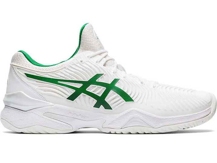 Men's Asics COURT FF NOVAK Tennis Shoes White / Green | Israel-2839615