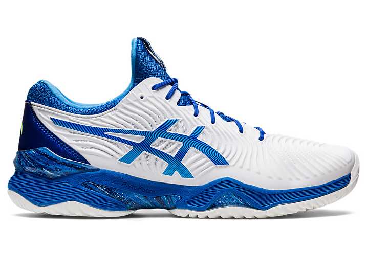 Men's Asics COURT FF NOVAK Tennis Shoes White / Blue | Israel-5431708