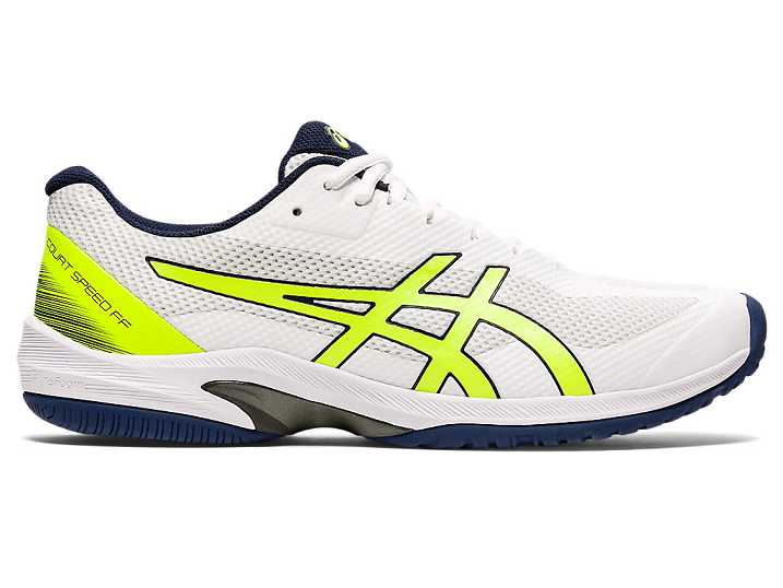 Men's Asics Court Speed FF Tennis Shoes White / Yellow | Israel-9401234