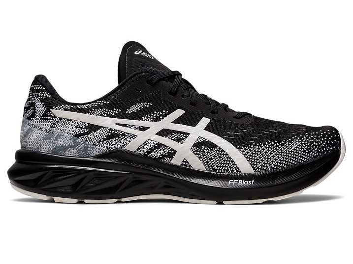 Men's Asics DYNABLAST 3 Running Shoes Black / White | Israel-1629547