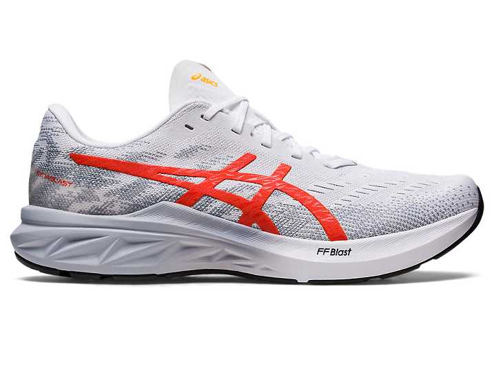 Men's Asics DYNABLAST 3 Running Shoes White / pink | Israel-6832095