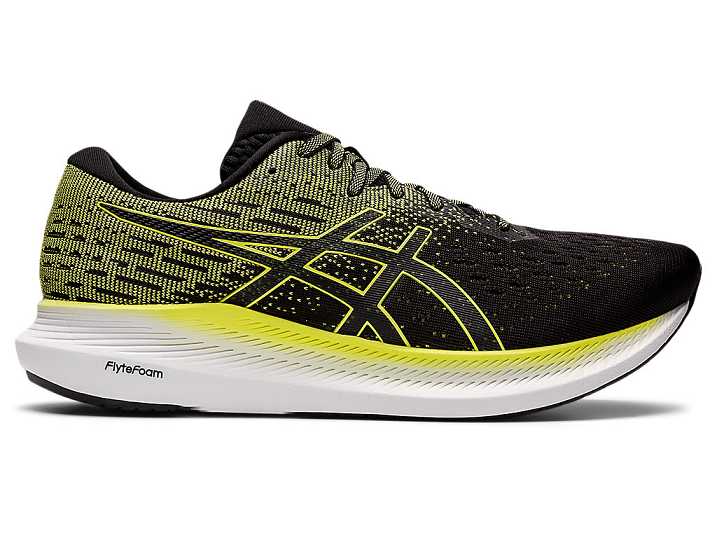 Men's Asics EVORIDE 2 WIDE Running Shoes Black / Yellow | Israel-9820653