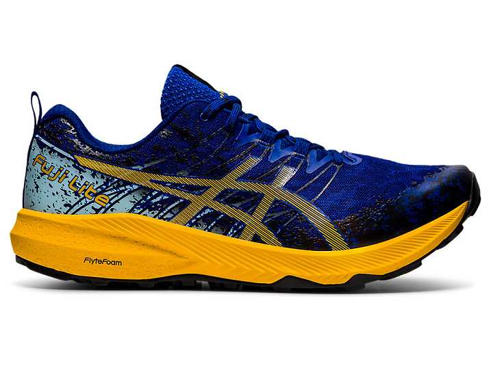 Men's Asics FUJI LITE 2 Trail Running Shoes Blue / Orange Flower | Israel-0178653