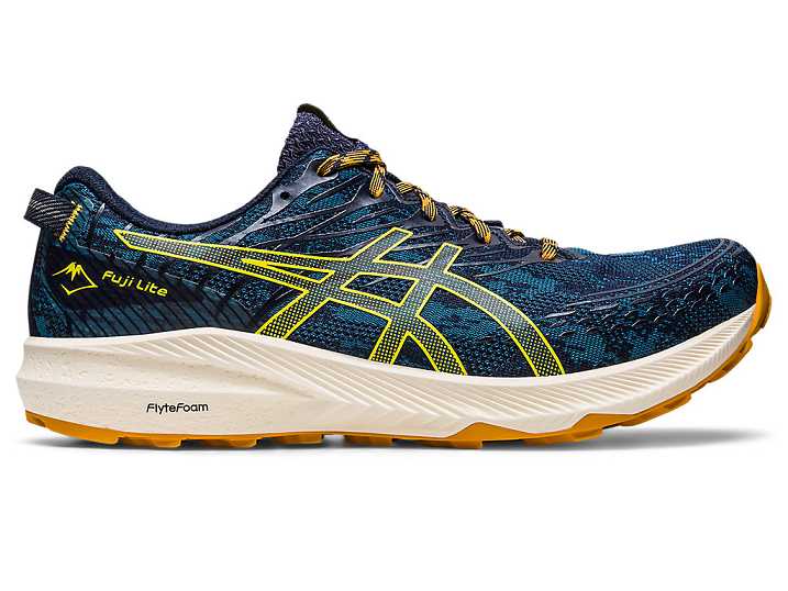 Men's Asics Fuji Lite 3 Trail Running Shoes Turquoise / Gold Yellow | Israel-4812097