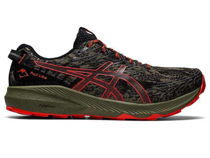 Men's Asics Fuji Lite 3 Trail Running Shoes Green / pink | Israel-9841675