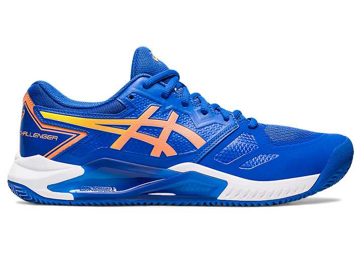 Men's Asics GEL-CHALLENGER 13 CLAY Tennis Shoes Blue / Orange | Israel-5964321