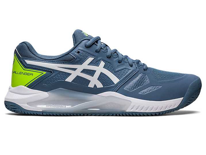 Men's Asics GEL-CHALLENGER 13 CLAY Tennis Shoes Grey Blue / White | Israel-8924653
