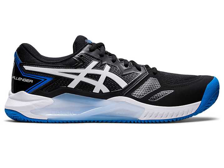 Men's Asics GEL-CHALLENGER 13 CLAY Tennis Shoes Black / Blue | Israel-9576482