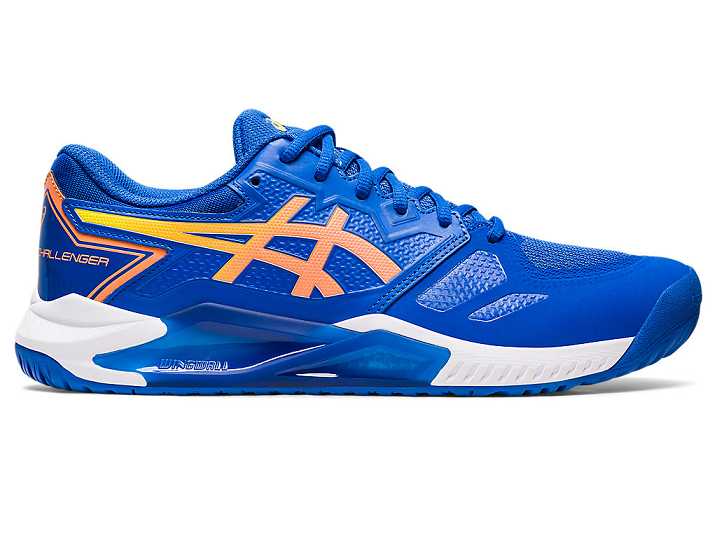 Men's Asics GEL-CHALLENGER 13 Tennis Shoes Blue / Orange | Israel-7452903