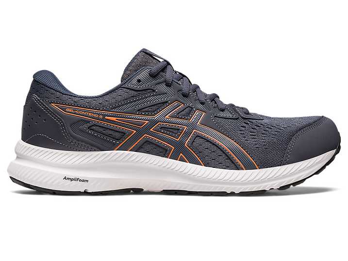 Men's Asics GEL-CONTEND 8 EXTRA WIDE Running Shoes Grey | Israel-2564390