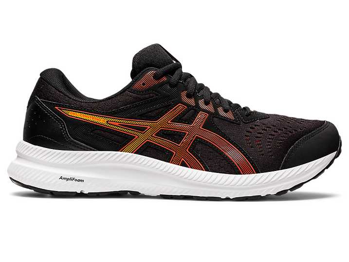 Men's Asics GEL-CONTEND 8 EXTRA WIDE Running Shoes Black / pink | Israel-7435062