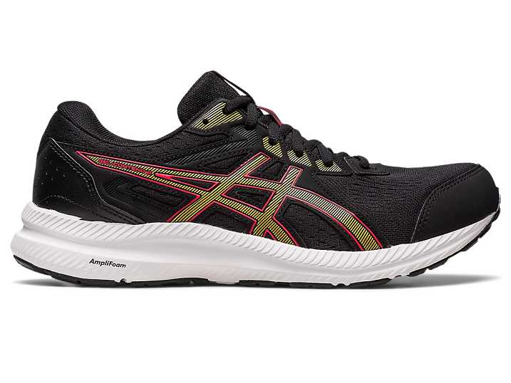 Men's Asics GEL-CONTEND 8 Running Shoes Black / Olive | Israel-6458179